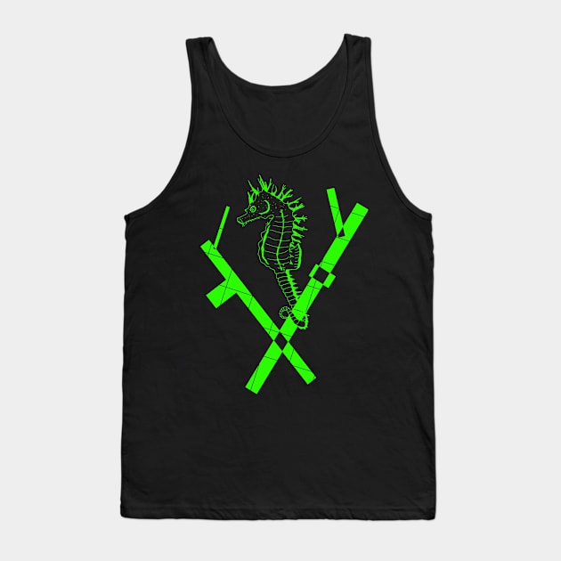 Green Seahorse Tank Top by Namwuob